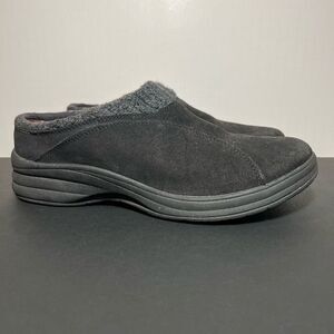 Women's Black Suede Slip-On Shoes